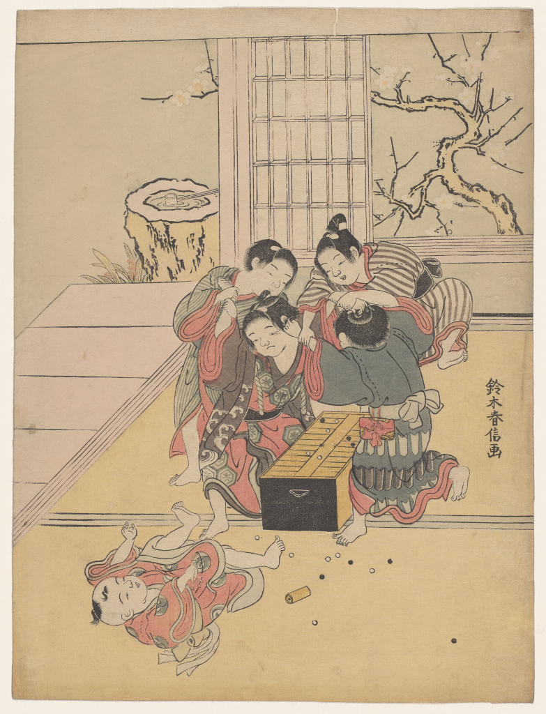 Sugoroku no kenka (Children Quarreling over a Sugoroku Game)